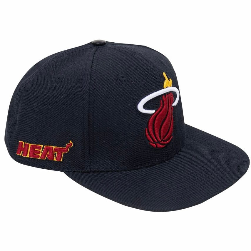 Pro Standard Miami Heat Logo Snapback Hat (Black) - Image 2