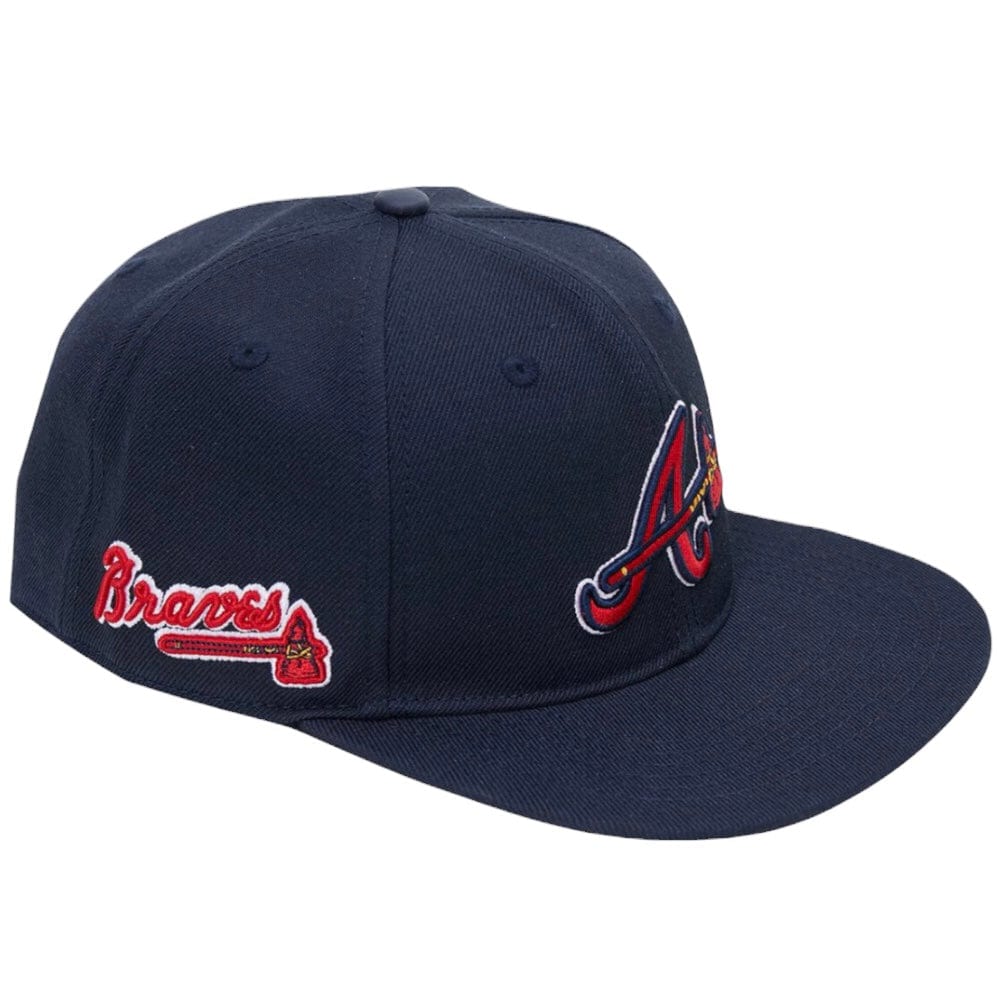 Pro Standard MLB Atlanta Braves Logo Snapback Hat (Midnight Navy) - Image 2