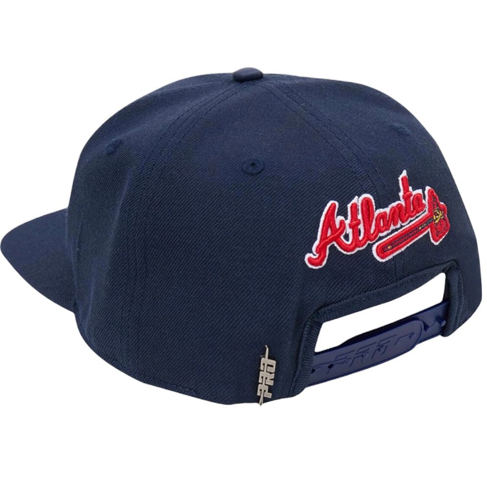 Pro Standard MLB Atlanta Braves Logo Snapback Hat (Midnight Navy) - Image 3