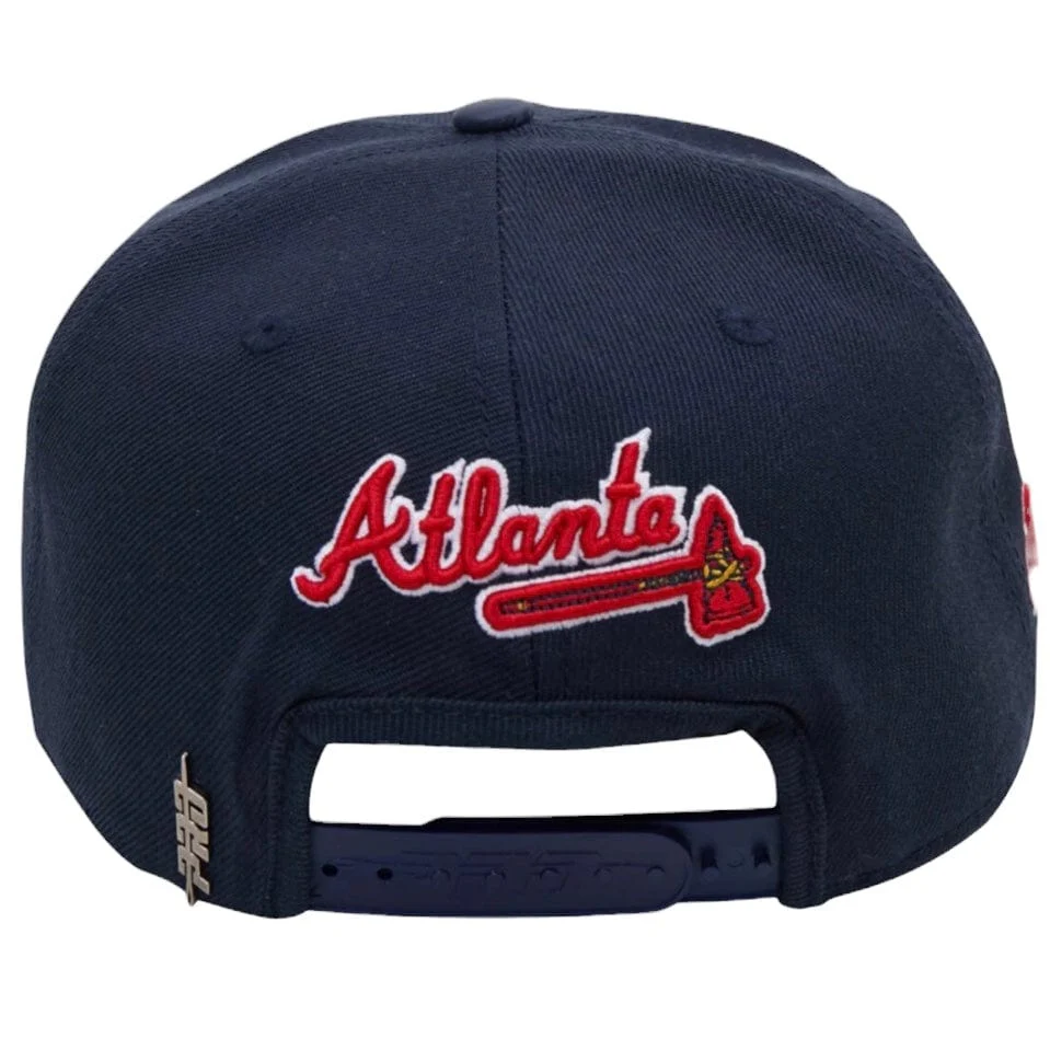 Pro Standard MLB Atlanta Braves Logo Snapback Hat (Midnight Navy) - Image 4