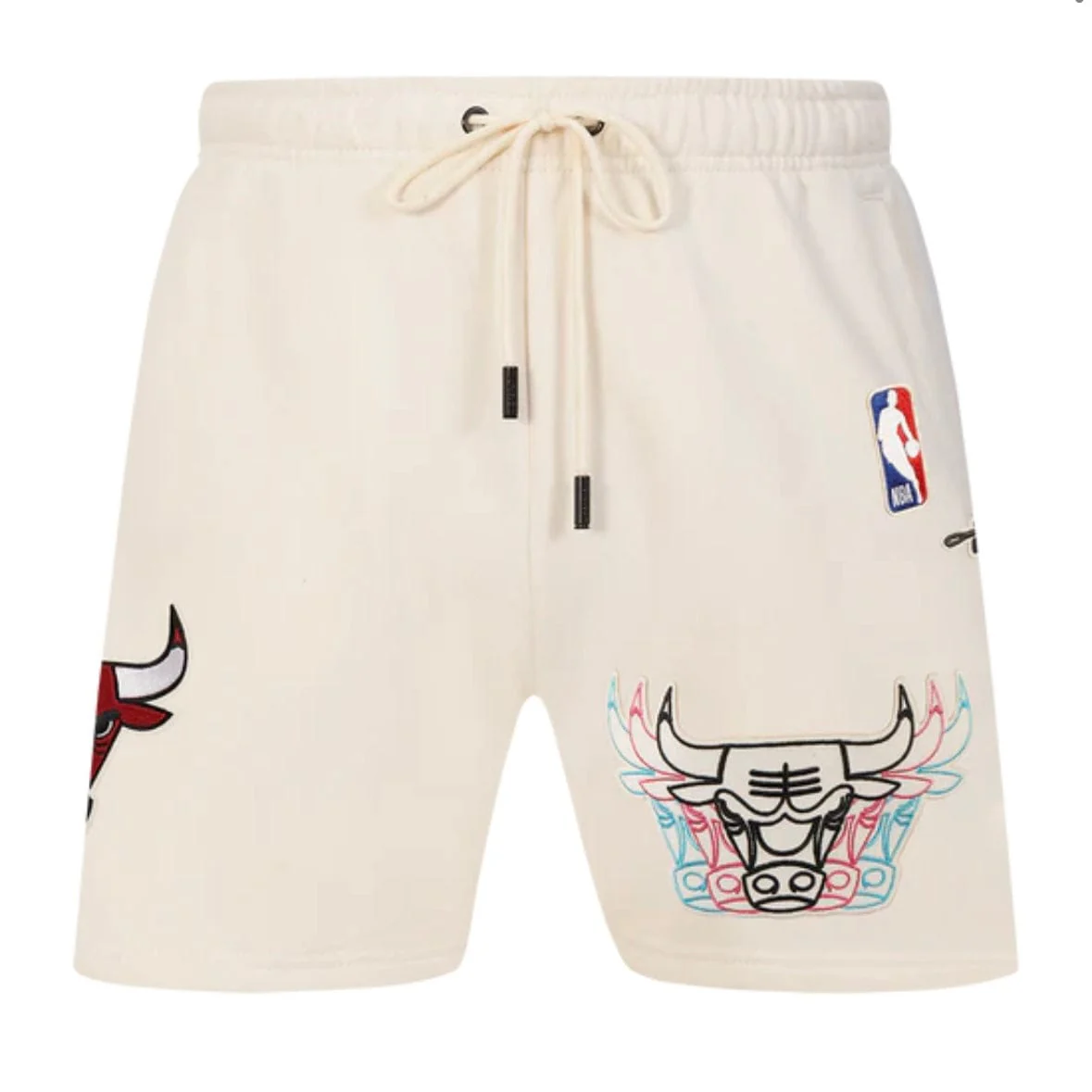 Pro Standard NBA Chicago Bulls Echo Logo Fleece Short (Eggshell) - Image 2