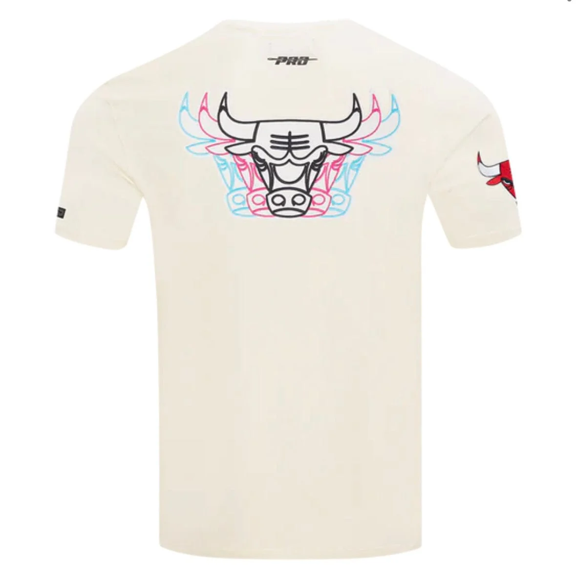 Pro Standard NBA Chicago Bulls Echo Logo Single Jersey Tee (Eggshell) - Image 2