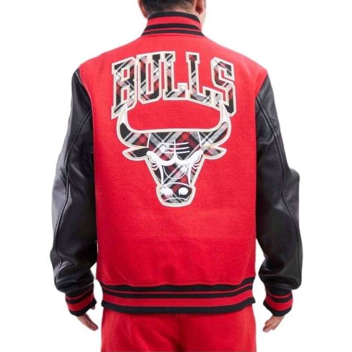 Pro Standard Nba Chicago Bulls Pro Prep Wool Varsity Jacket (Red/Black) - Image 4