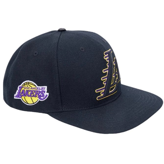Pro Standard Nba Los Angeles Lakers Classic Logo Snapback Hat (Black) - Image 2