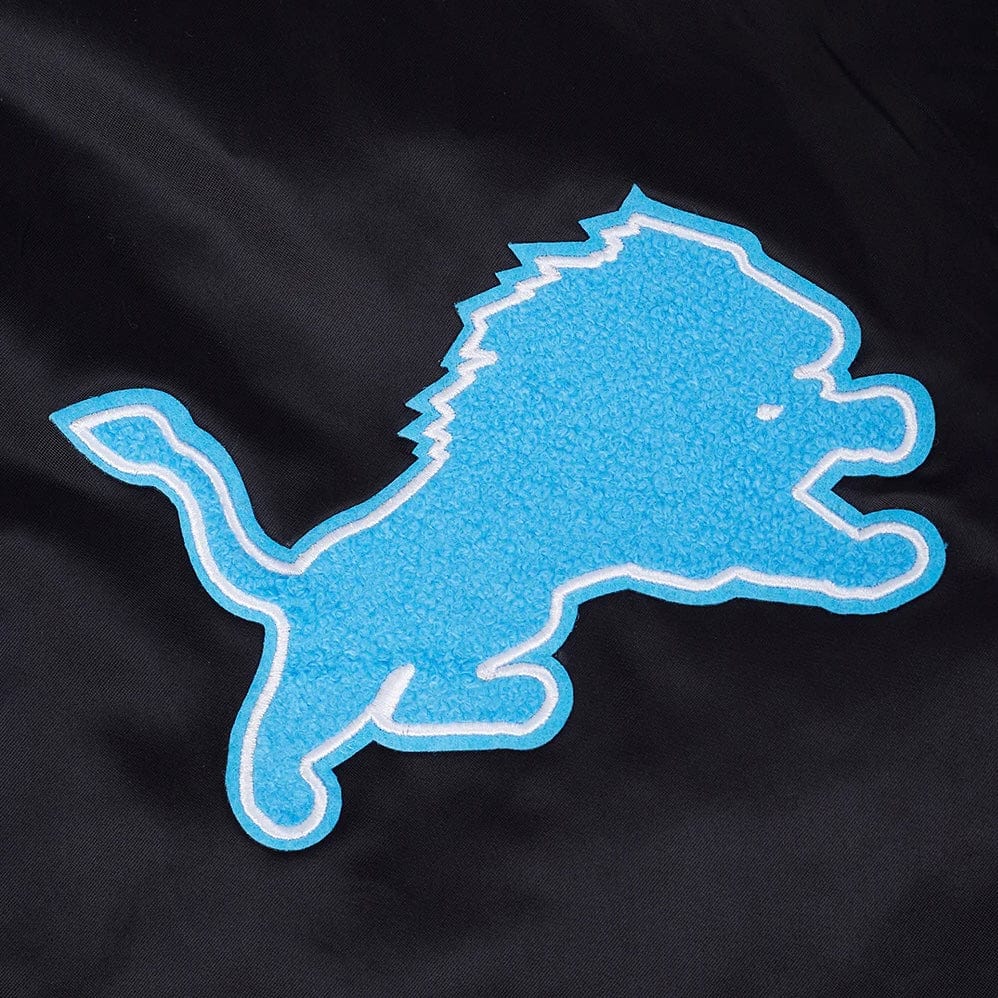 Pro Standard NFL Detroit Lions Best Of Men's Rib Satin Jacket (Black) - Image 5
