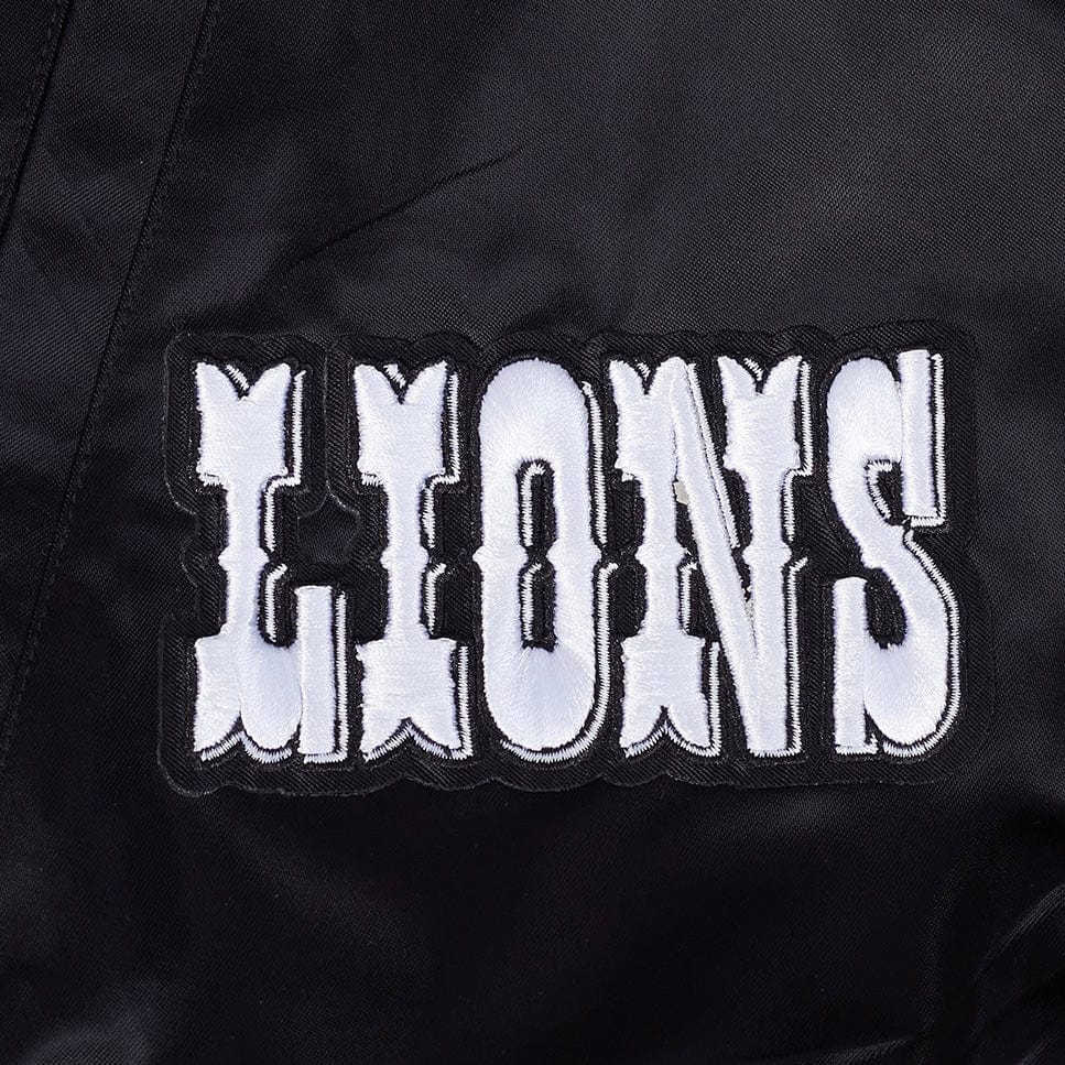 Pro Standard NFL Detroit Lions Best Of Men's Rib Satin Jacket (Black) - Image 7