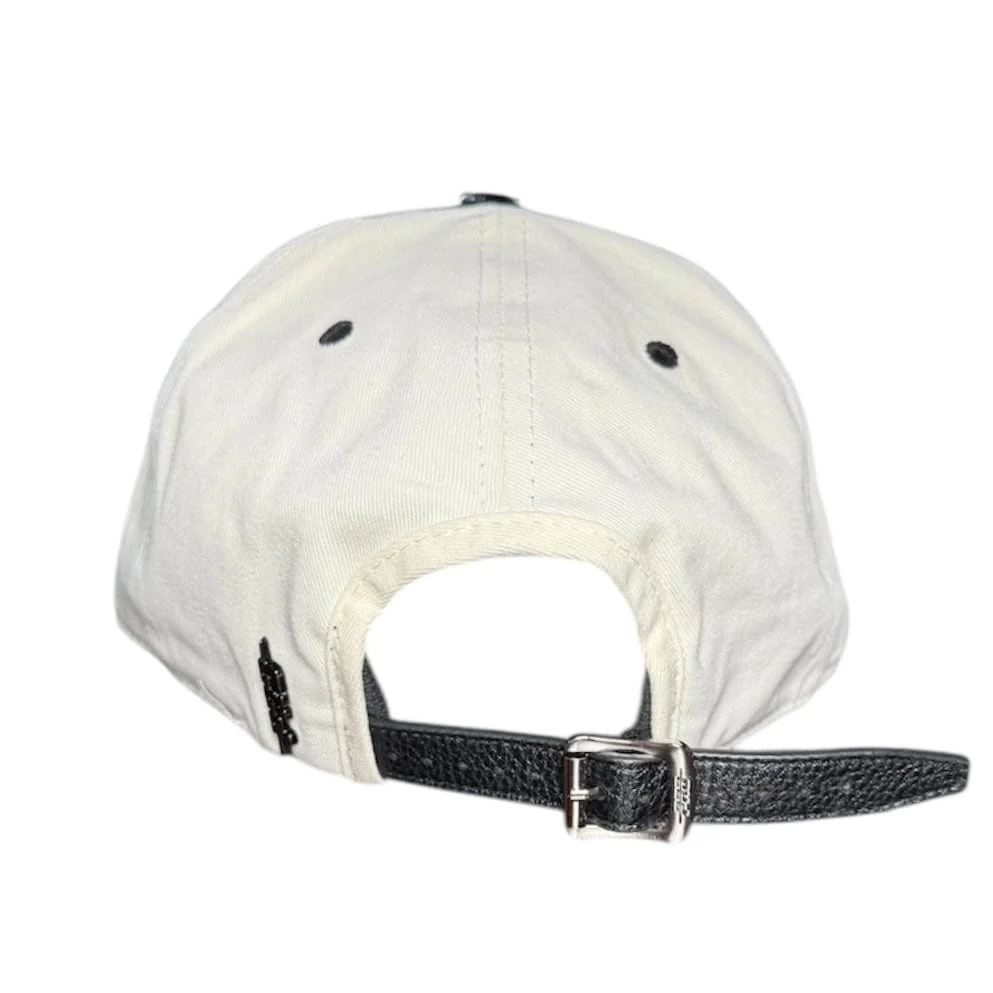 Pro Standard NFL Detroit Lions Chrome Leather Strap Hat (Eggshell/Black) - Image 4