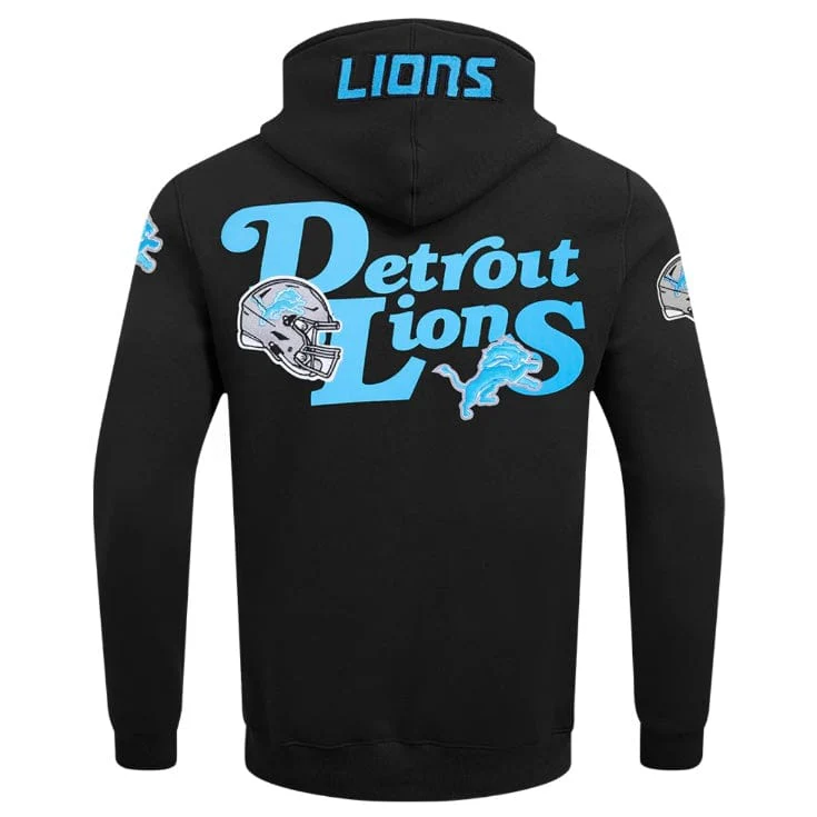 Pro Standard NFL Detroit Lions Souvenir Fleece Pullover Hoodie (Black) - Image 3