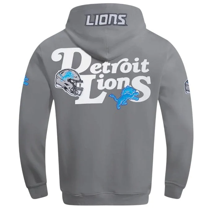 Pro Standard NFL Detroit Lions Souvenir Fleece Pullover Hoodie (Gray) - Image 3