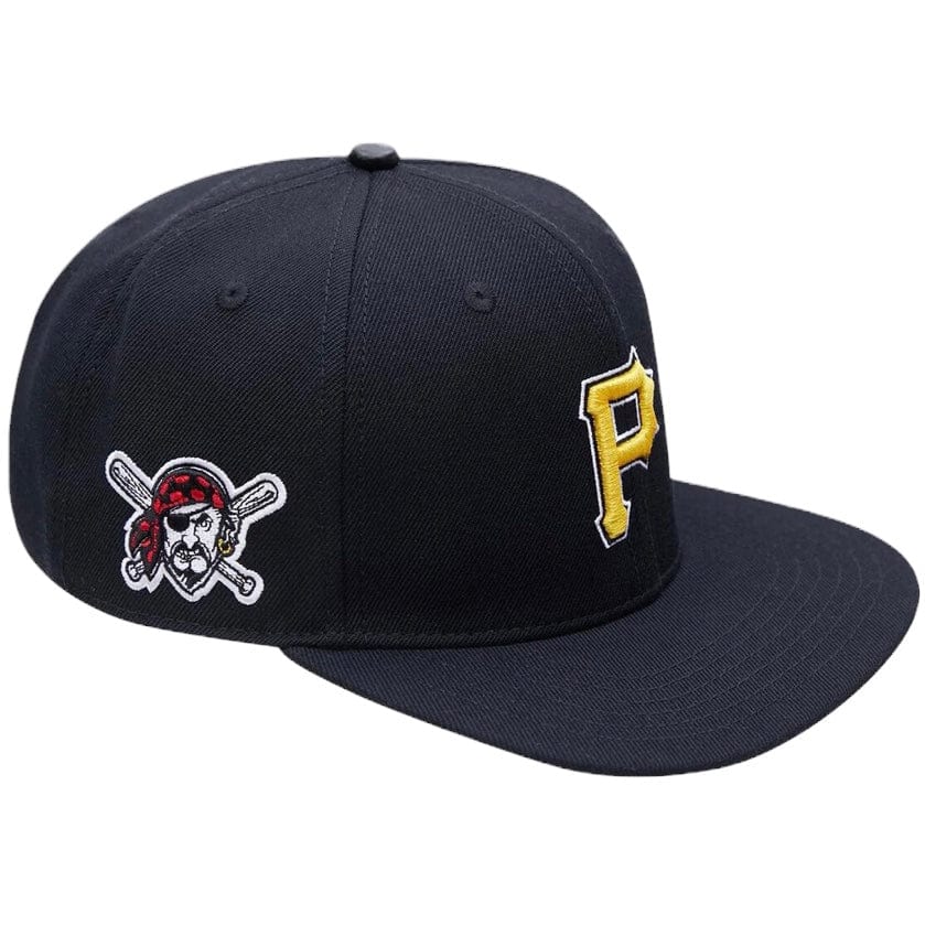 Pro Standard Pittsburgh Pirates Logo Snapback Hat (Black) - Image 2