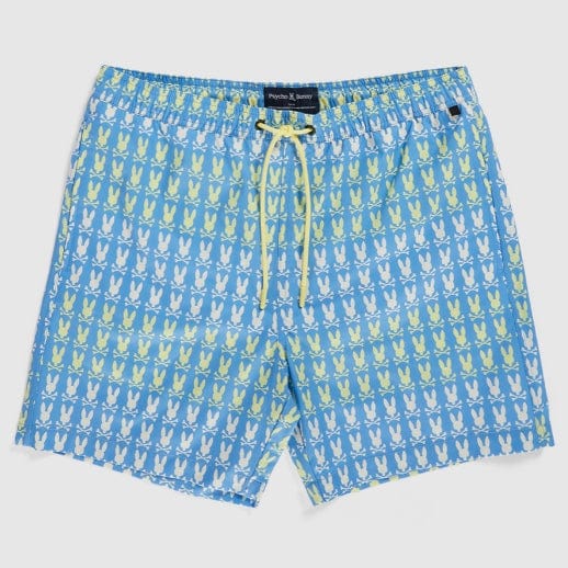 Psycho Bunny Barker All Over Print Swim Trunk (Cool Blue) B6W151Y1PO - Image 5