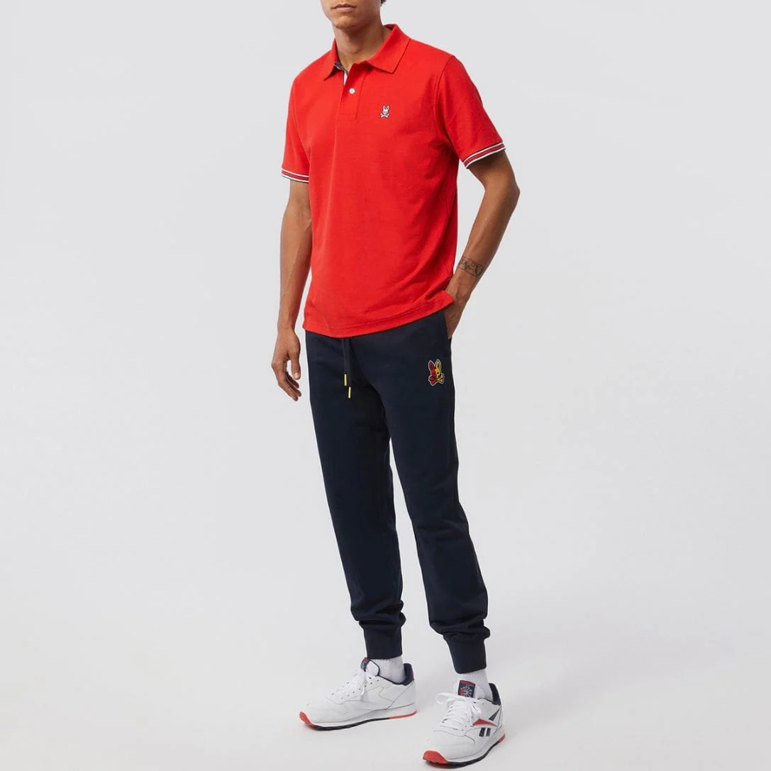Psycho Bunny Cooper Split Bunny Logo Sweatpants (Navy) B6P843U1FT - Image 4