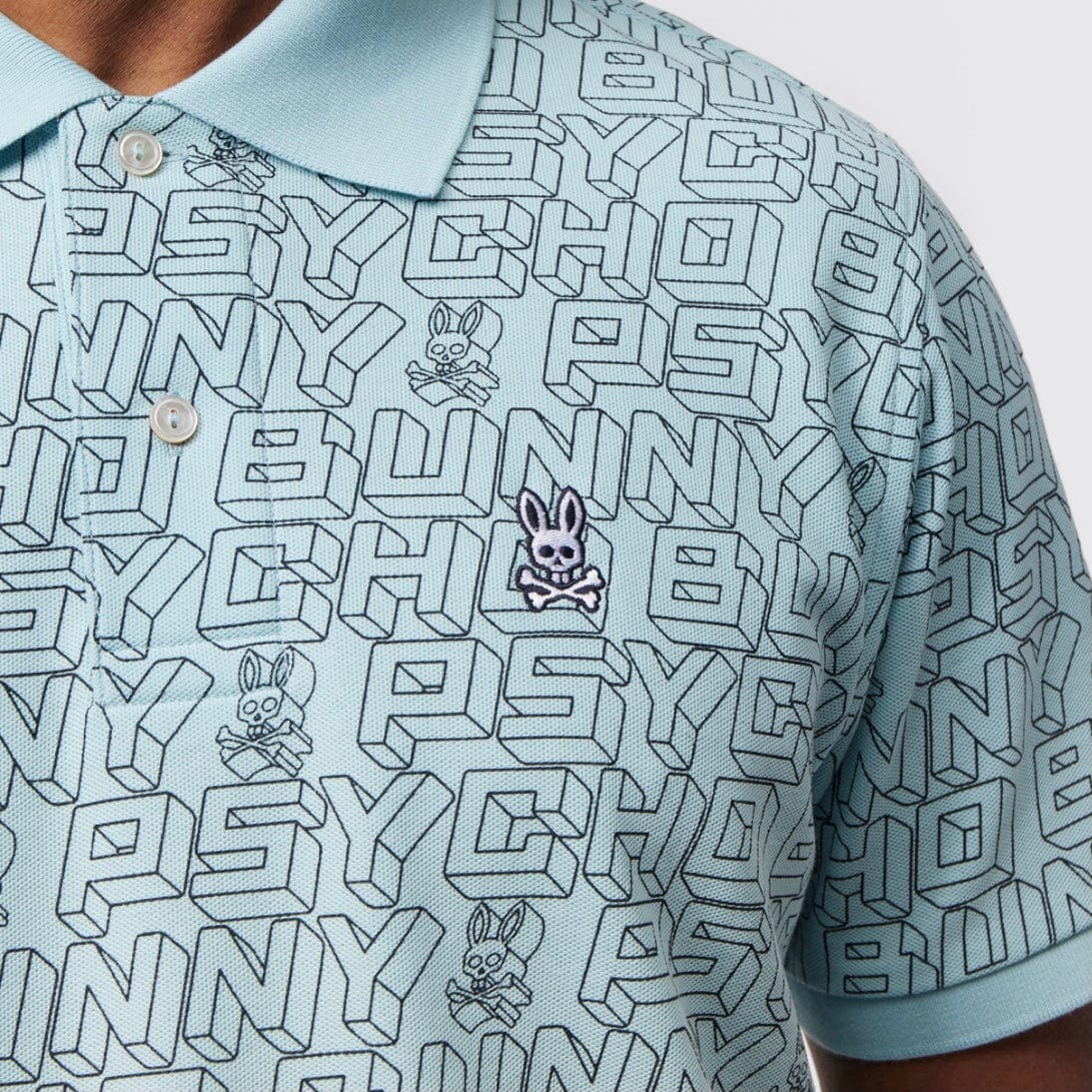 Psycho Bunny Dayton Fashion Jacquard Polo (Seafoam) B6K219Y1PC - Image 2