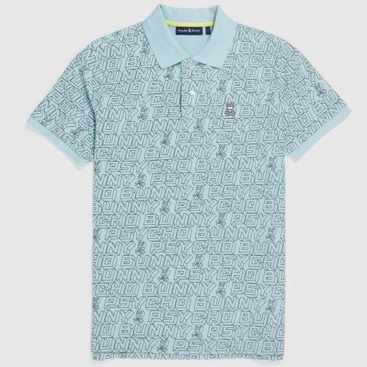 Psycho Bunny Dayton Fashion Jacquard Polo (Seafoam) B6K219Y1PC - Image 5
