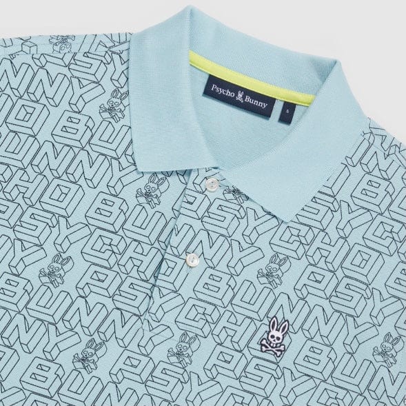 Psycho Bunny Dayton Fashion Jacquard Polo (Seafoam) B6K219Y1PC - Image 6