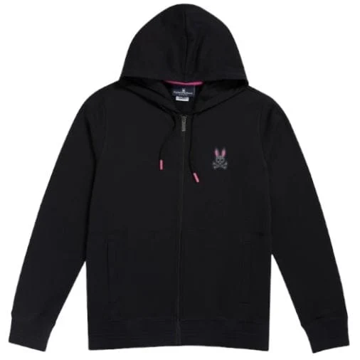 Psycho Bunny Drake Full Zip Hoodie (Black) HL21-B6H604R1FT