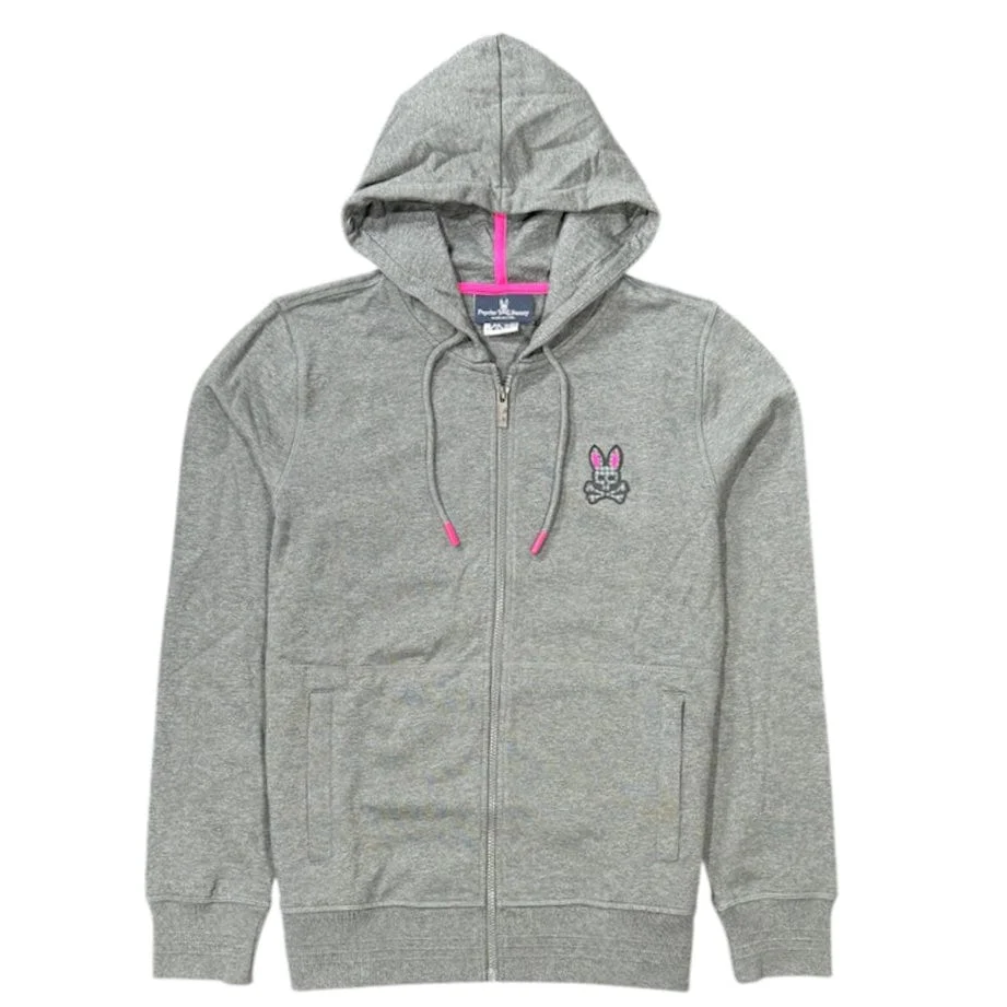 Psycho Bunny Drake Full Zip Hoodie (Heather Storm) HL21-B6H604R1FT