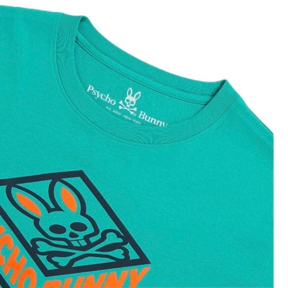 Psycho Bunny Glasson Graphic Tee (Miami Teal) B6U207Q1PC - Image 2