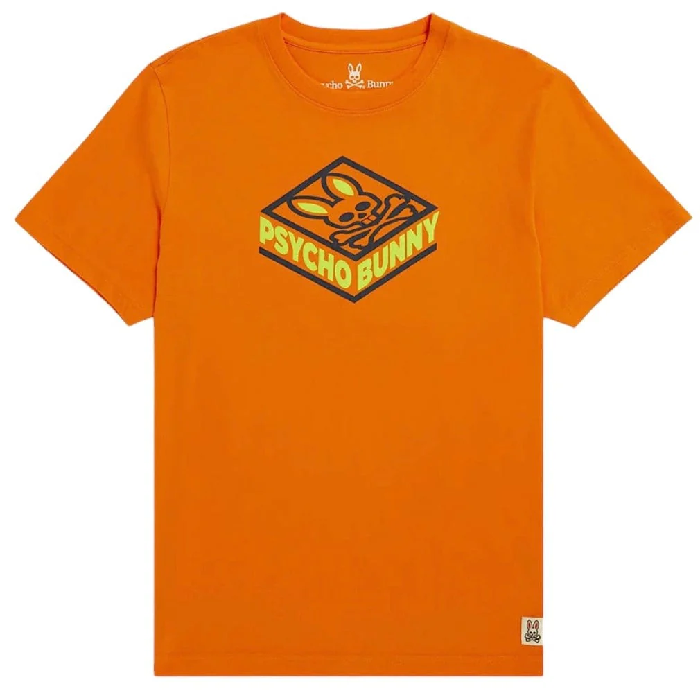 Psycho Bunny Glasson Graphic Tee (Tangelo) B6U207Q1PC