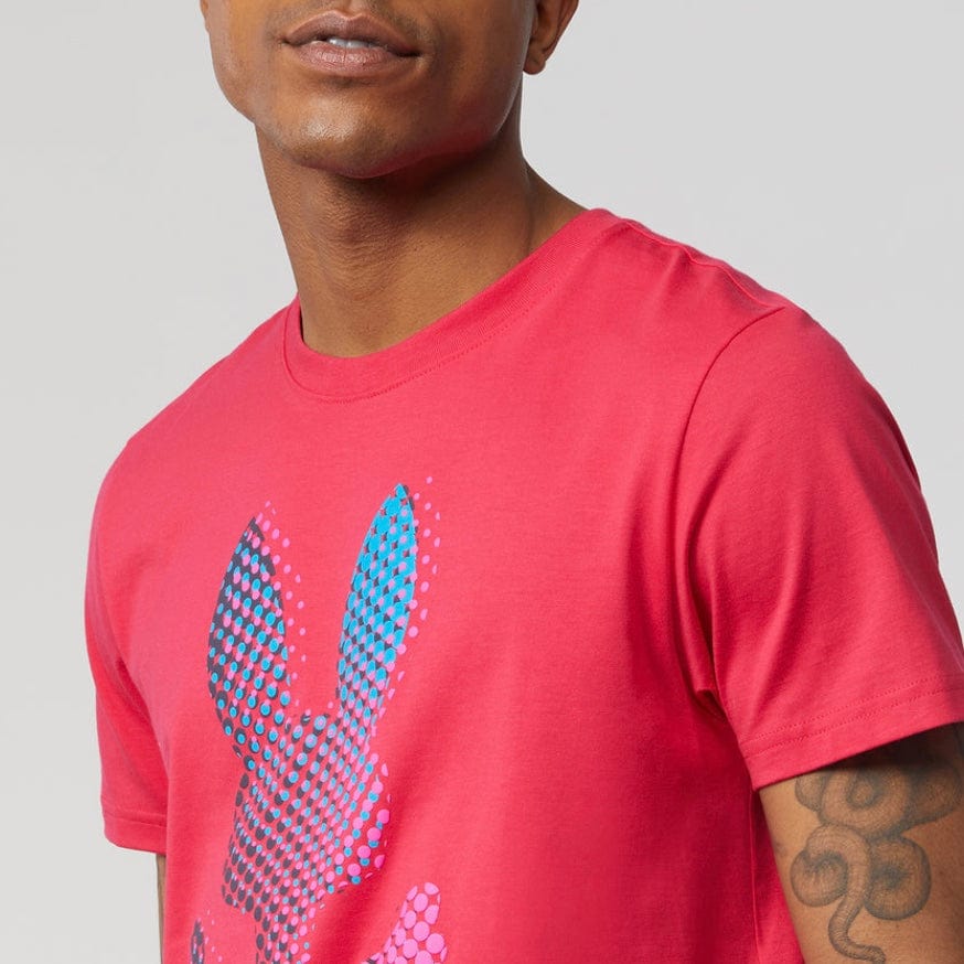 Psycho Bunny Hindes Graphic Tee (Bright Fuschia) B6U409T1PC - Image 2