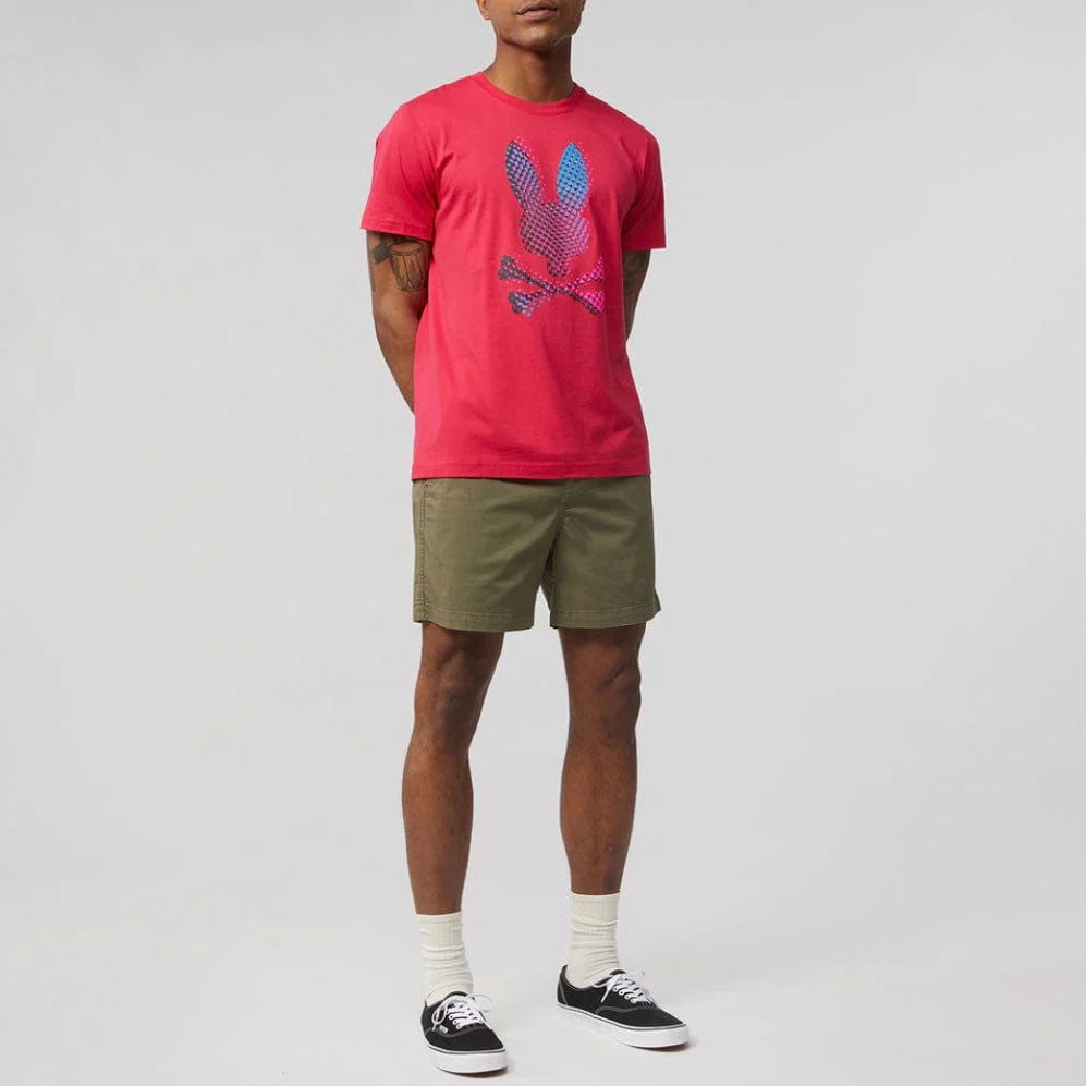 Psycho Bunny Hindes Graphic Tee (Bright Fuschia) B6U409T1PC - Image 4