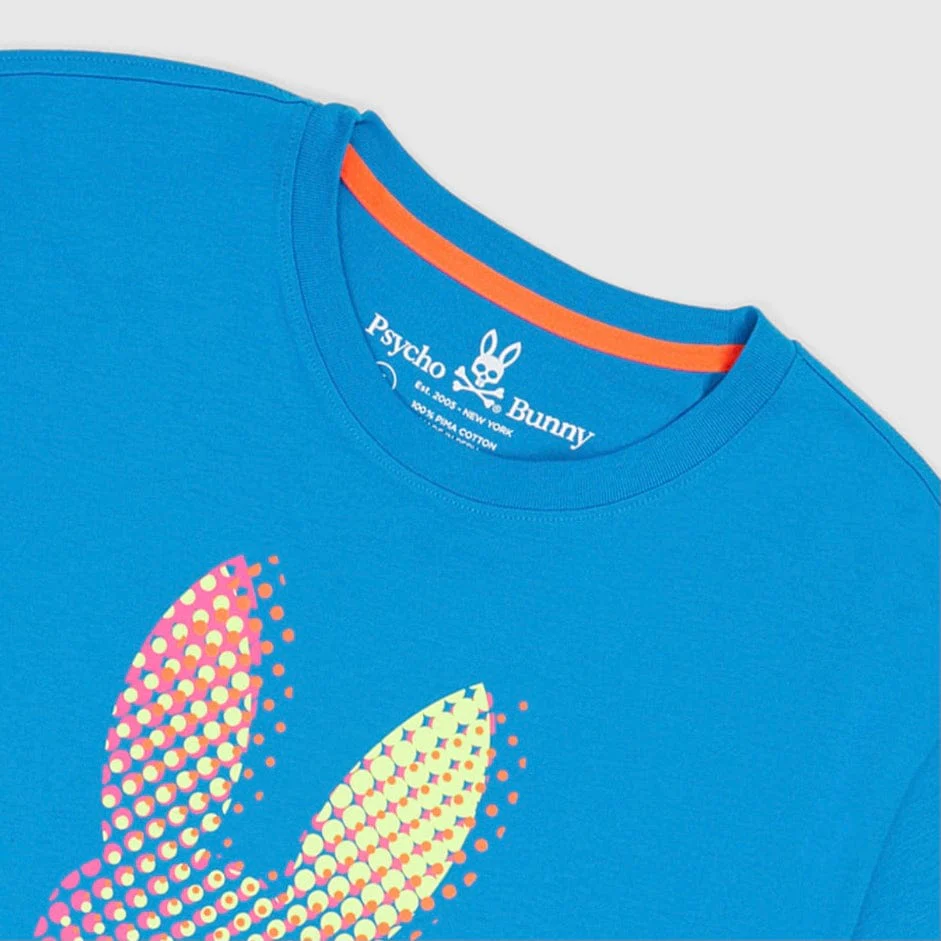 Psycho Bunny Hindes Graphic Tee (Seaport Blue) B6U409T1PC - Image 2