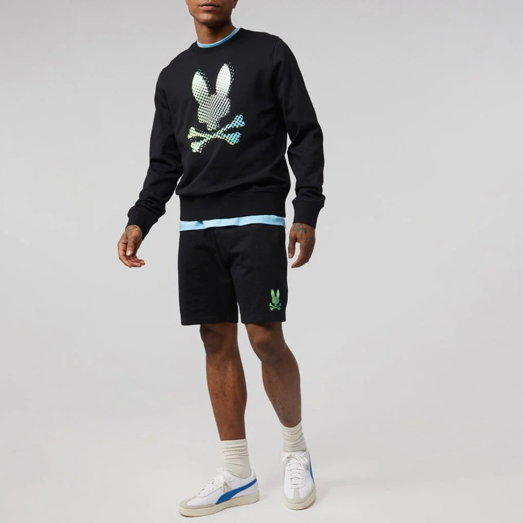 Psycho Bunny Hindes Sweat Shorts (Black) B6R416T1FT - Image 4