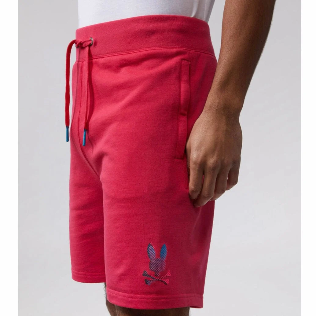 Psycho Bunny Hindes Sweat Shorts (Bright Fuschia) B6R416T1FT - Image 2
