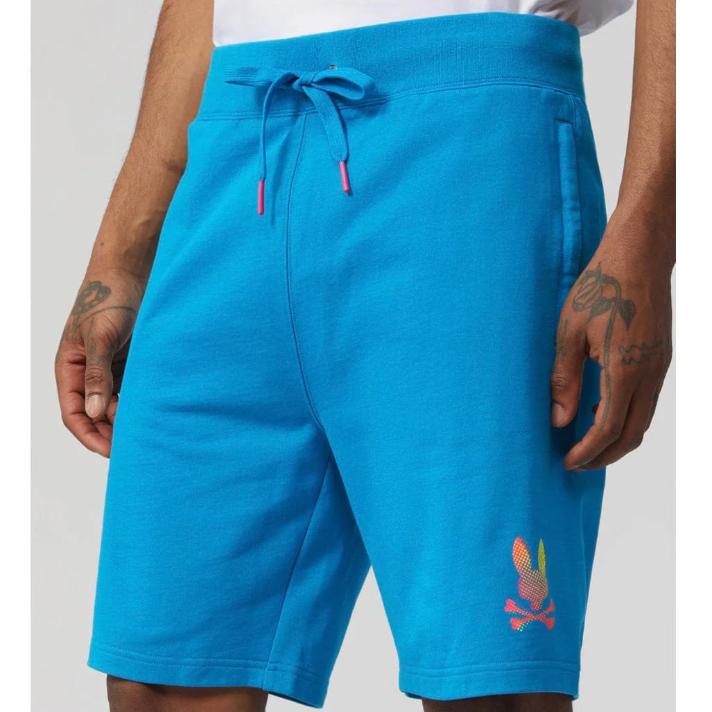 Psycho Bunny Hindes Sweat Shorts (Seaport Blue) B6R416T1FT - Image 2