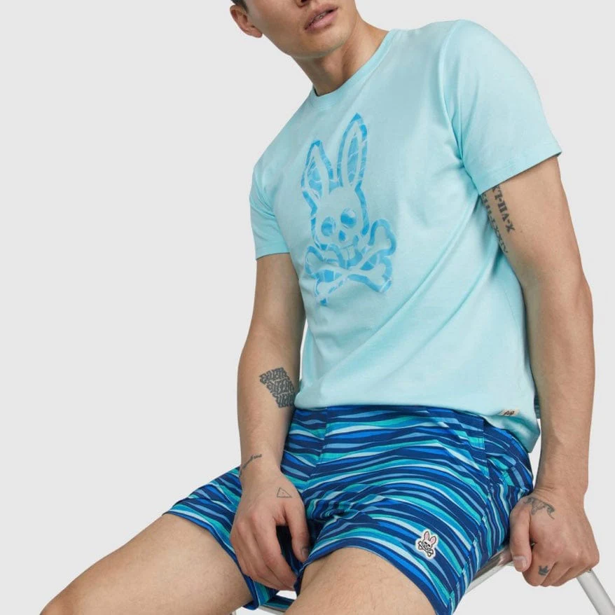Psycho Bunny Hockham Graphic Tee (Seascape) B6U262P1PC - Image 3