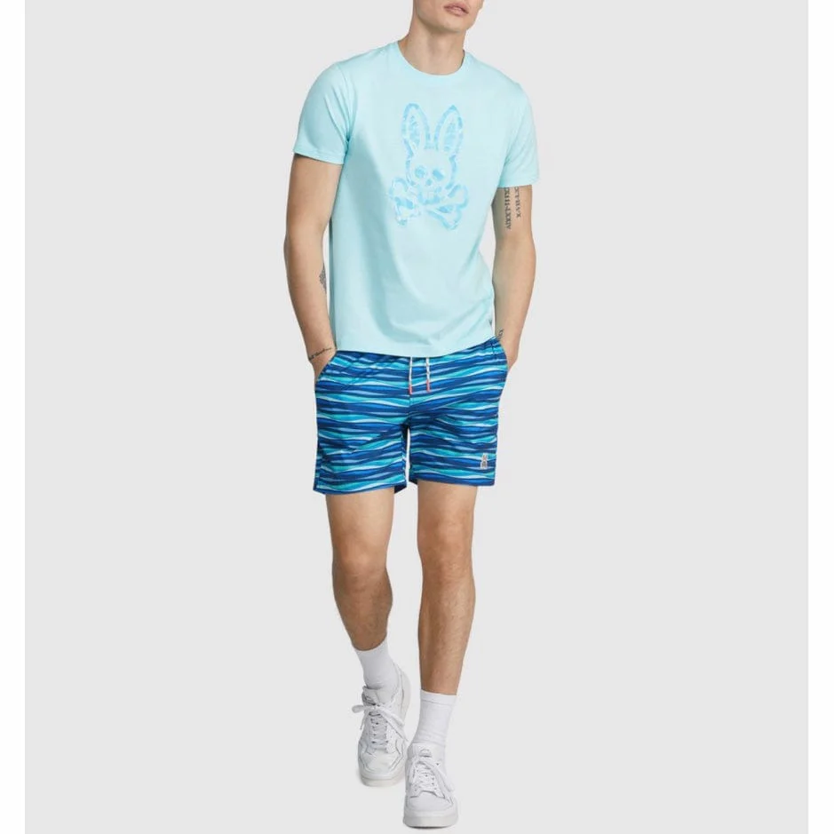 Psycho Bunny Hockham Graphic Tee (Seascape) B6U262P1PC - Image 4