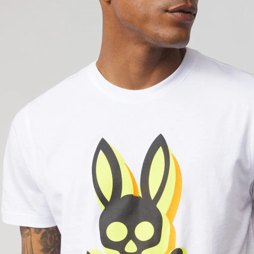 Psycho Bunny Lamport Graphic Tee (White) B6U463T1PC - Image 2