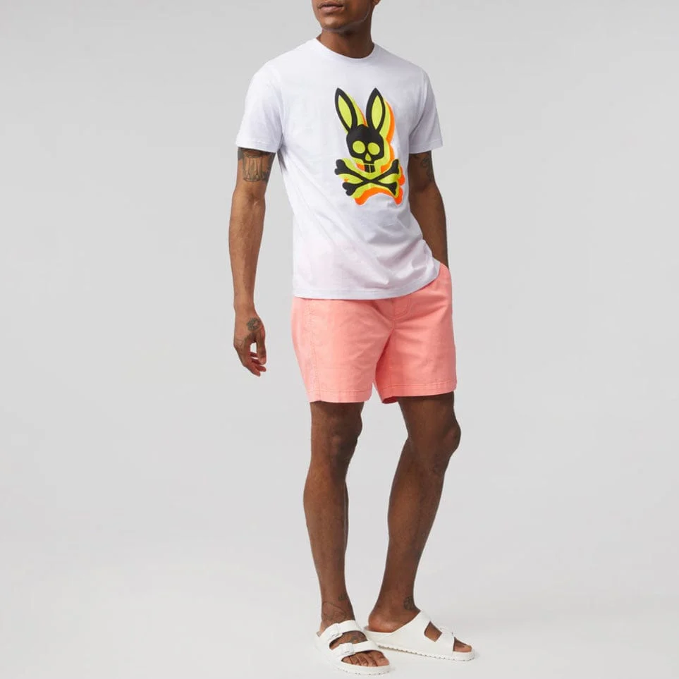 Psycho Bunny Lamport Graphic Tee (White) B6U463T1PC - Image 4
