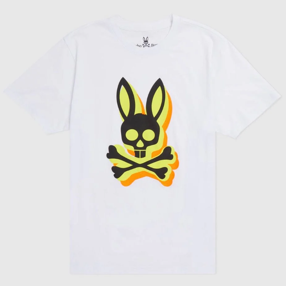 Psycho Bunny Lamport Graphic Tee (White) B6U463T1PC - Image 5