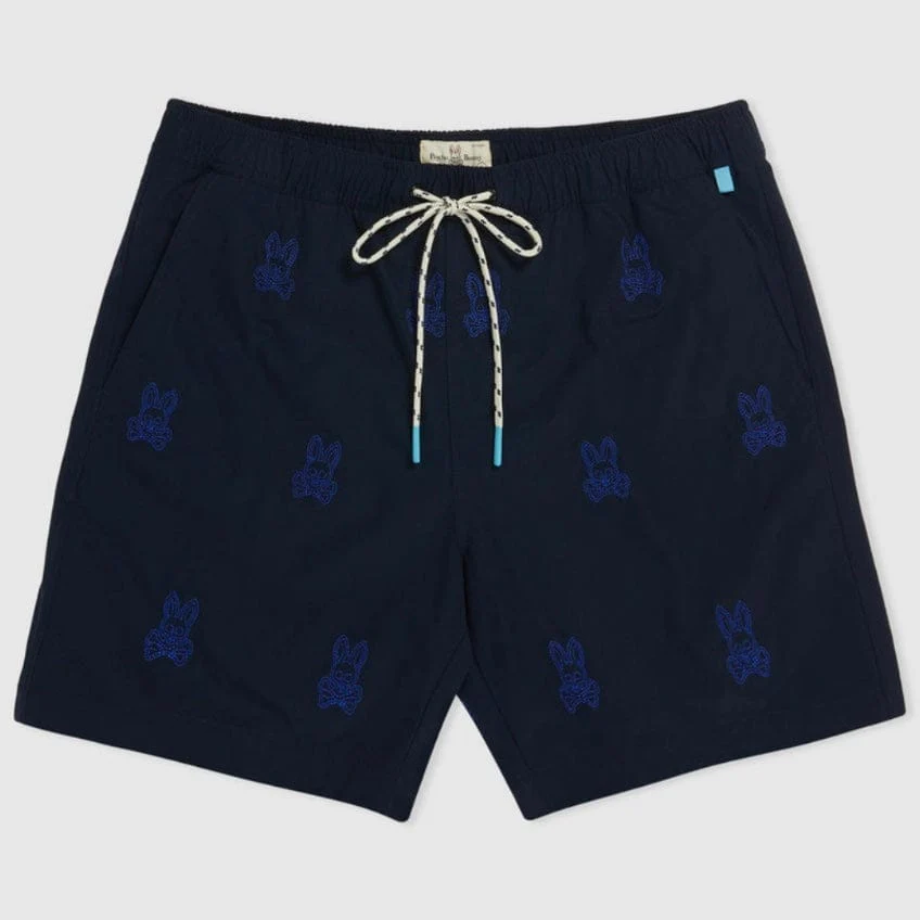 Psycho Bunny Larkin Swim Shorts (Navy) B6W514T1PO - Image 5