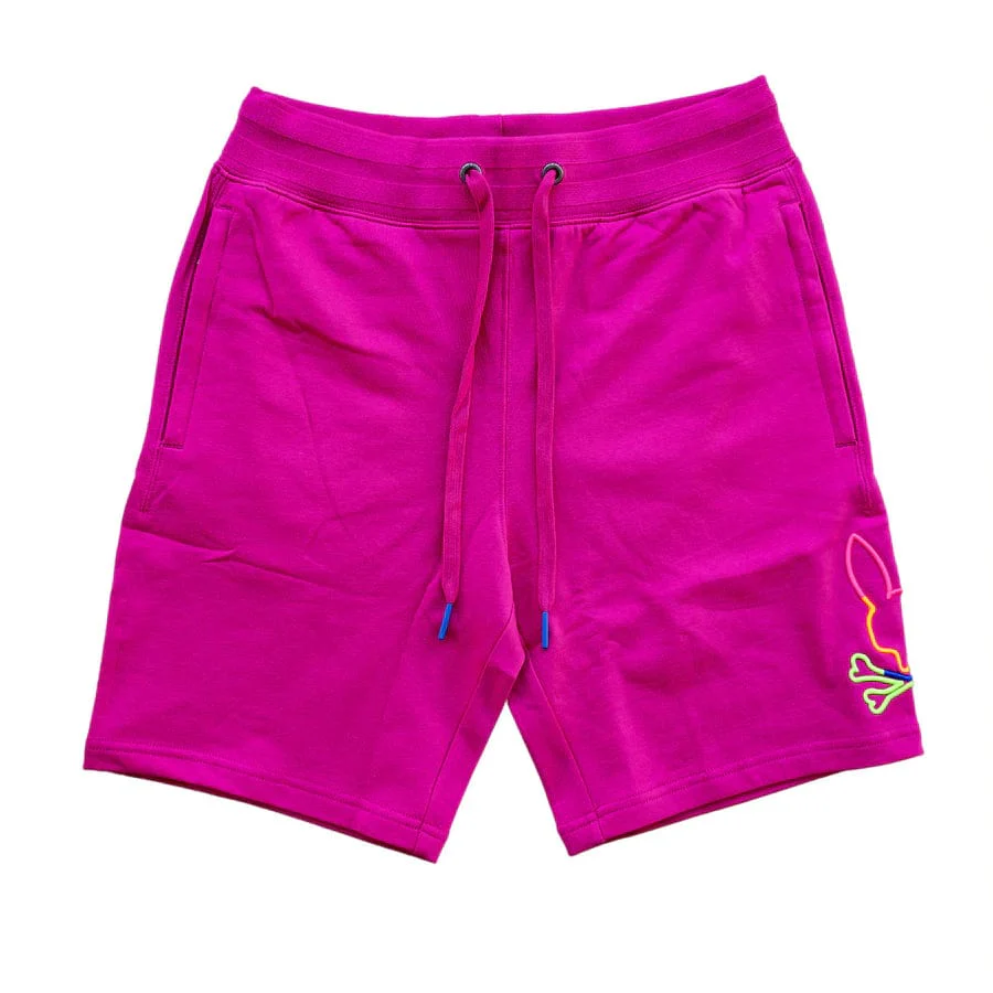 Psycho Bunny Leo Bunny Shorts (Magenta Storm) B6R217S1FT