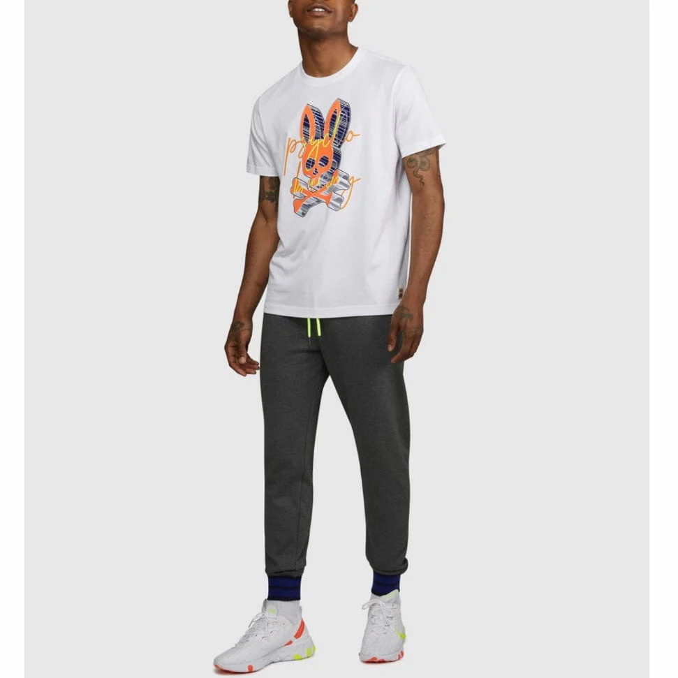Psycho Bunny Warwick Colorblock Logo Pants (Heather Storm) B6P112Q1FT - Image 4