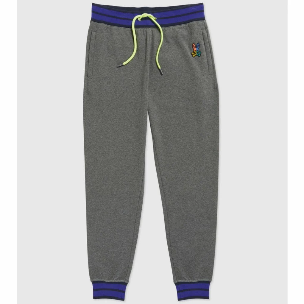 Psycho Bunny Warwick Colorblock Logo Pants (Heather Storm) B6P112Q1FT - Image 5