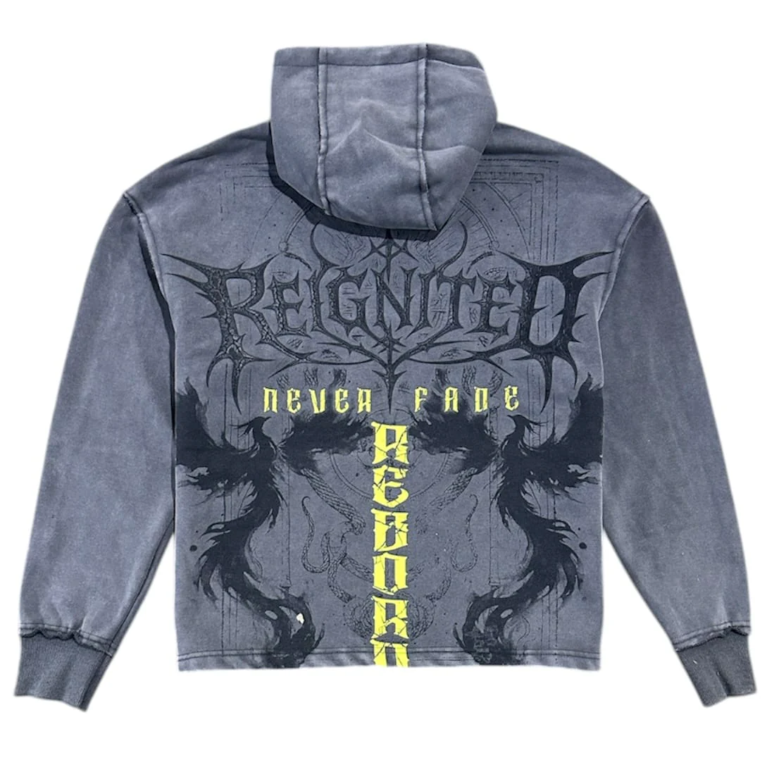 Publik Fashion Fleece Hoodie (Grey Wash) KF2596 - Image 2