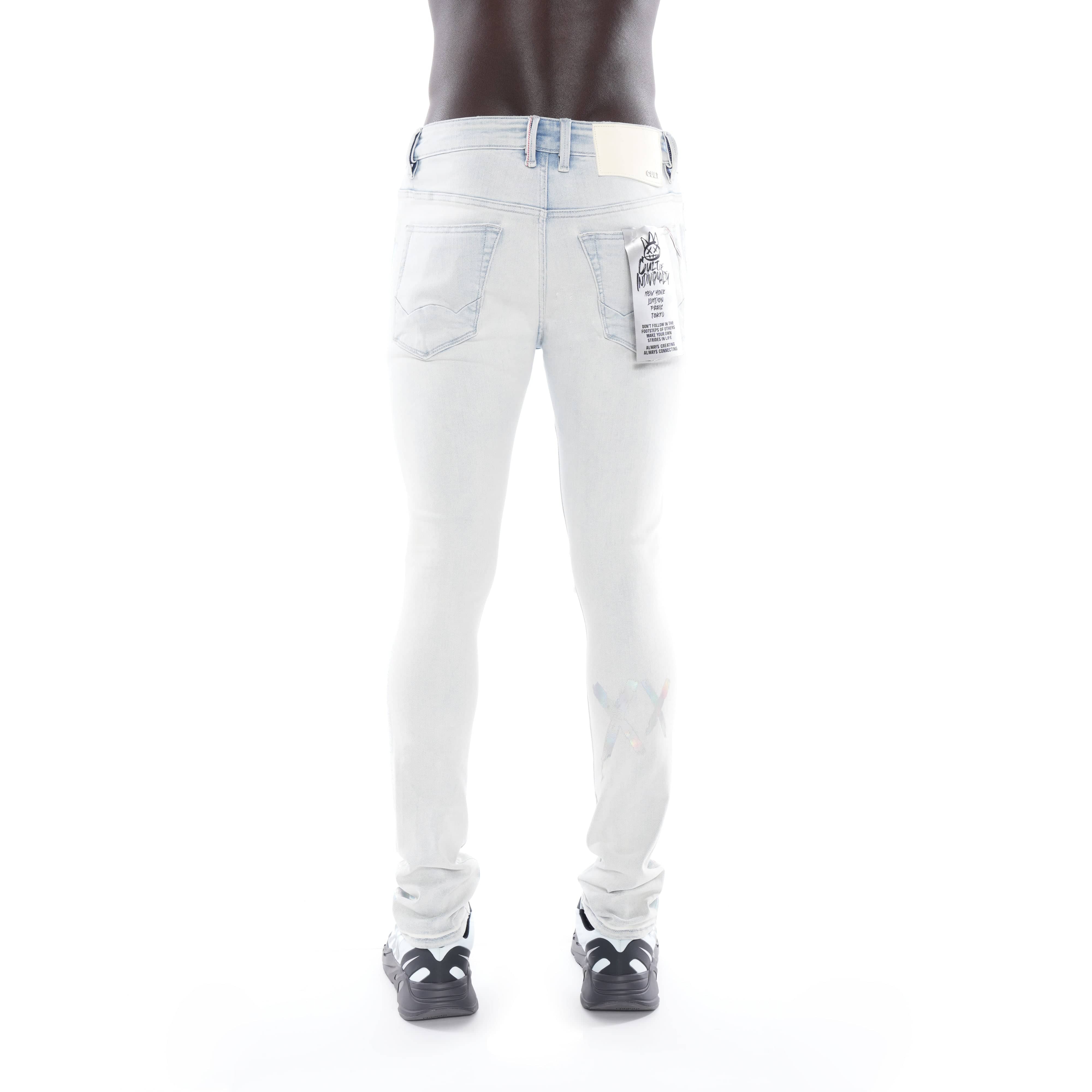 PUNK SUPER SKINNY BELTED STRETCH IN FOIL - Image 2