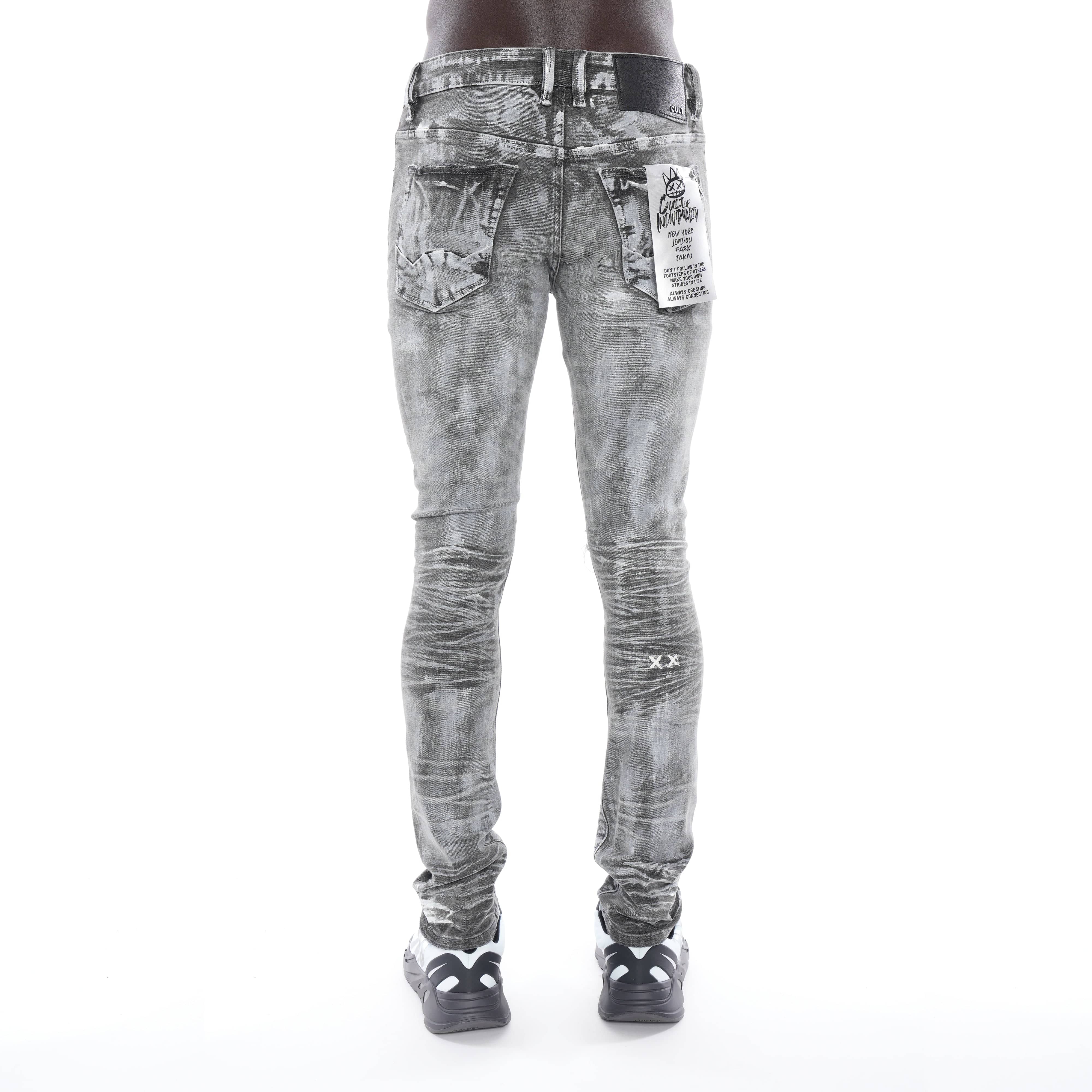 PUNK SUPER SKINNY BELTED STRETCH IN SHEETROCK - Image 2