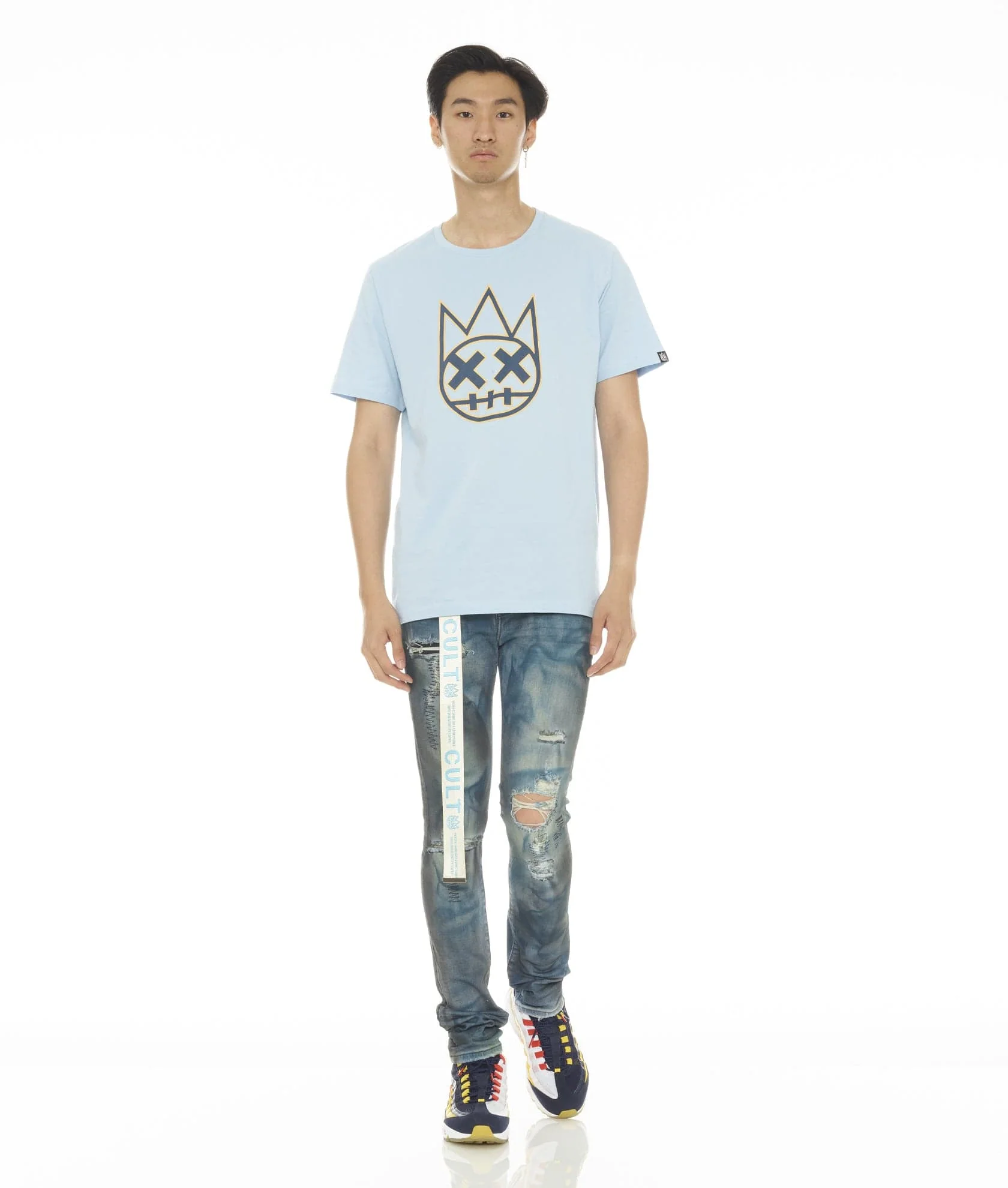 PUNK SUPER SKINNY STRETCH w/BABY BLUE BELT IN KASSO - Image 3