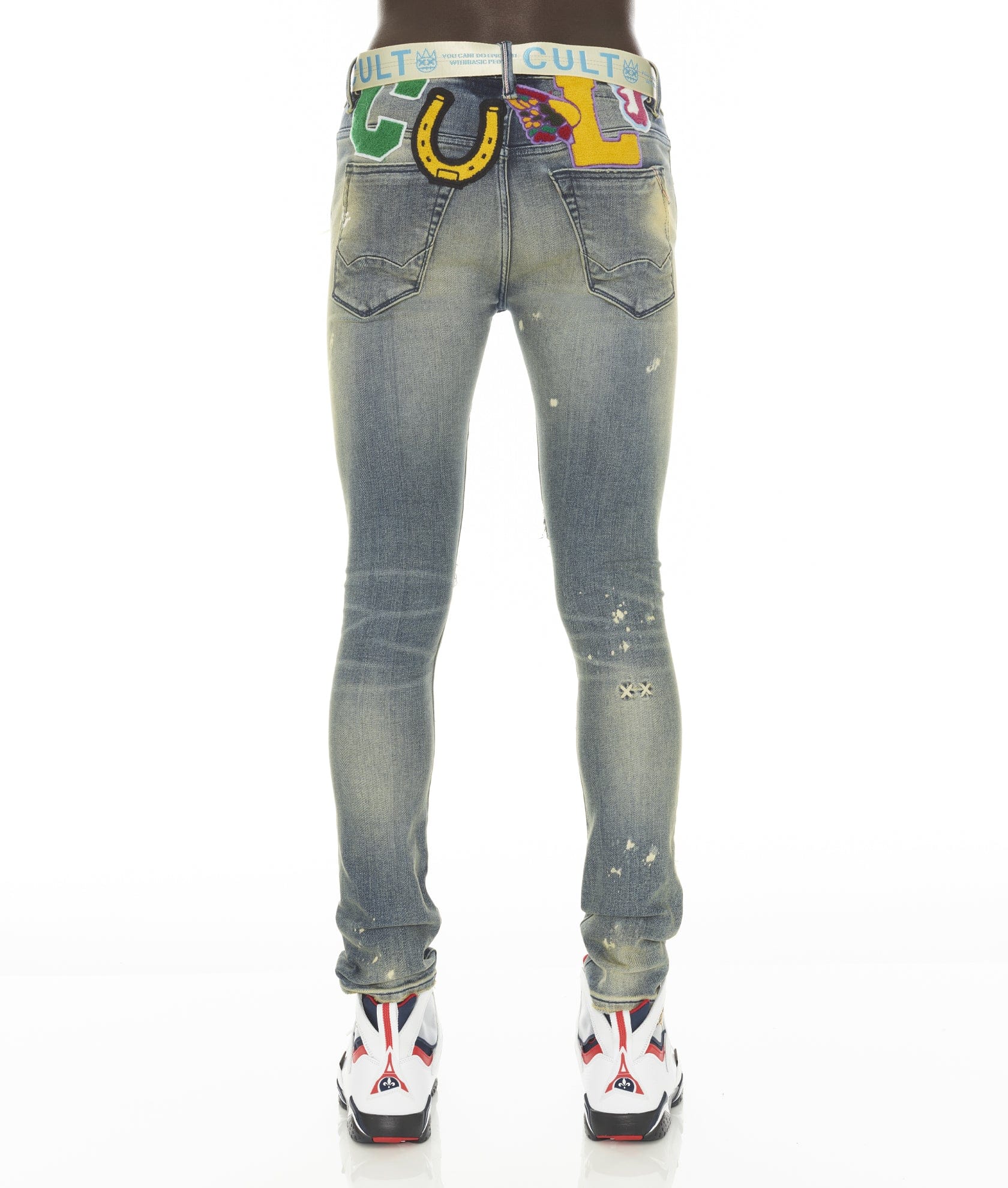 PUNK SUPER SKINNY STRETCH w/BEET RED BELT IN PRIMO - Image 2