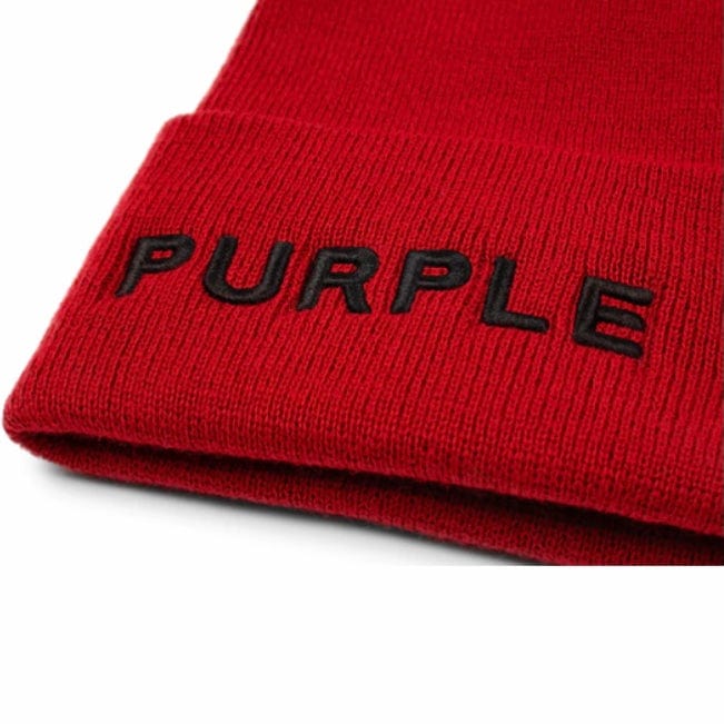 Purple Brand Acrylic Cuffed Beanie (Red) P921-ABRD423 - Image 2