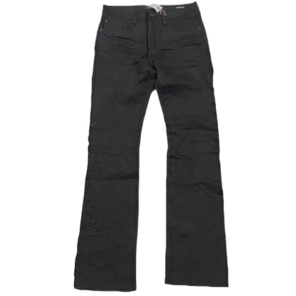 Purple Brand Black Raw Flare Denim (Black) P004-BLKR823 - Image 3