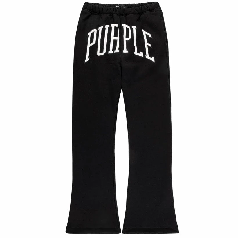 Purple Brand Collegiate Flared Hwt Fleece Pants (Black) P459-HBBC124 - Image 4