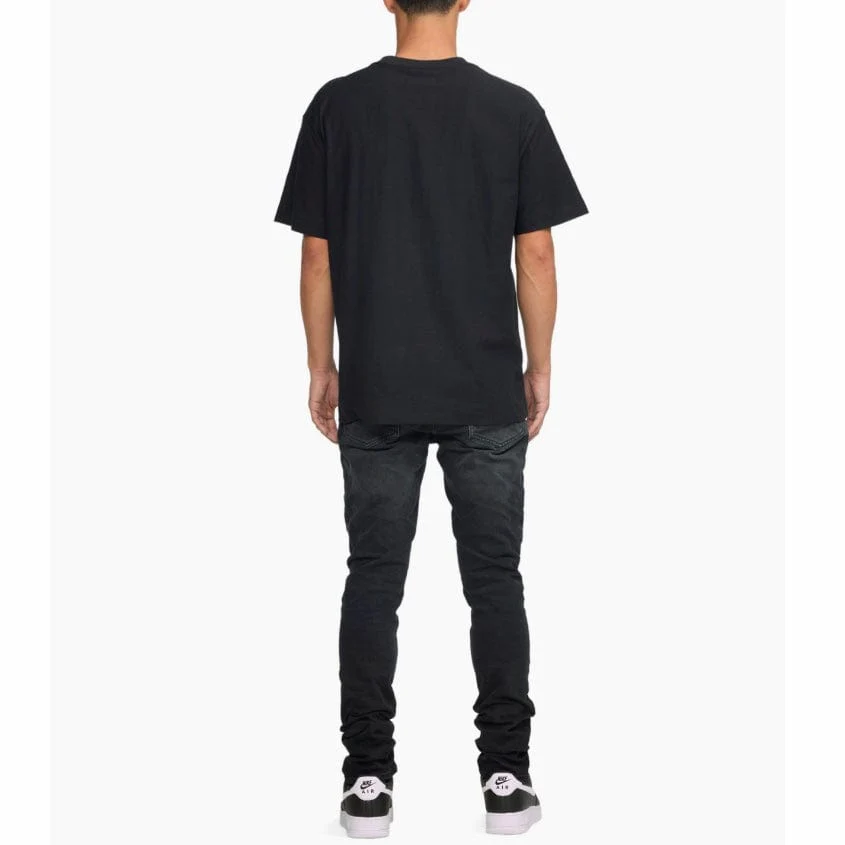 Purple Brand Cut Off Black Beauty Textured Jersey SS Tee (Black) - Image 4