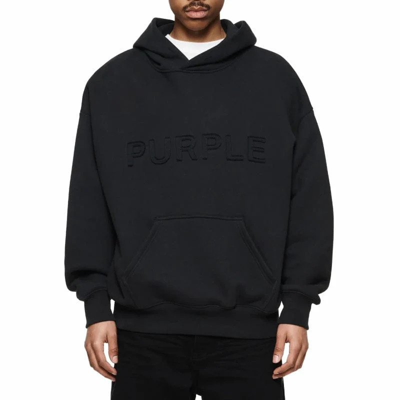 Purple Brand Cutout Wordmark Hwt Fleece Po Hoodie (Black Beauty)