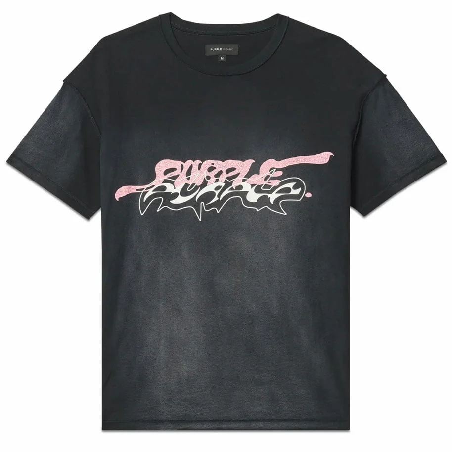 Purple Brand Double Trouble Inside Out Tee (Washed Black) P101-JBDT424 - Image 3