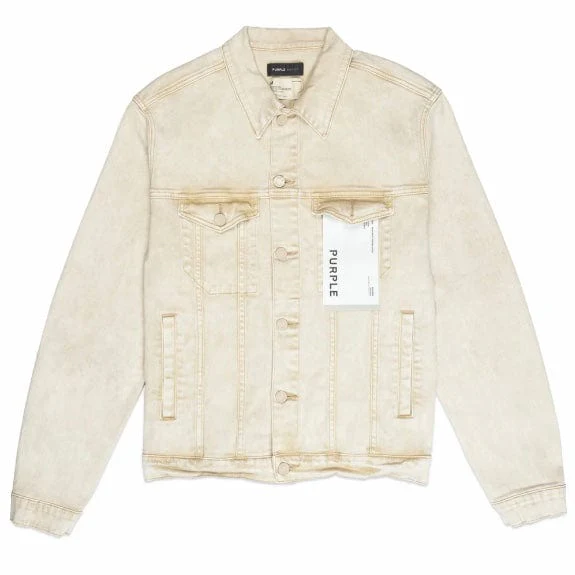 Purple Brand Emboss Trucker Brown Rice Jacket (Khaki) P024-EHTR224 - Image 3
